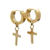 Dangle & Chandelier Stainless Steel Cross Drop Earrings For Men Women Teens Hip Hop Punk Trendy Style Fashion Jewelry Gifts