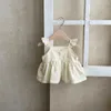 Ensembles de vêtements Dibeberabbit mignon enfants ensemble de vêtements fleur imprimer bébé fille hauts sans manches lâche coton PP Shorts enfant en bas âge costume vêtements d'été