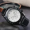 Dominering New Men Watch Automatic Mechanical Speed Racing Luminal Sapphire en acier inoxydable Black Leather Sport Mens 9686078