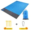 2x2.1m Portable pocket camping picnic blanket folding waterproof beach mat outdoor trip camp tent sleeping mat Park Grass playing oxford fabric moisture-proof pad