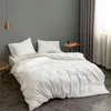 Ensembles De housse De couette Queen Size couleur blanche linge De lit teint uni simple Ding Ropa De Cama Double Dings et