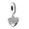 Andy Jewel 925 Sterling Silver Pärlor Jag älskar min mamma Pendant Charms Passar European Pandora Style Jewely Armband Necklace 792071CZ