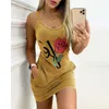 Summer Sexy Straps Dress Women Rose Pris