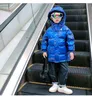 2021 New Autumn and Winter Children Down Jacket Short 100% 다운 소녀 코트 패션 드레스 영어 편지 따뜻한 밝은 방수 J220718