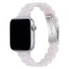 Cinta de relógio de resina para a faixa de relógio da Apple 41mm 40mm 38mm 45mm 44mm 42mm Oval Slim Fit Substituição Pulseira Iwatch Series 7 6 5 4 3 Acessórios SmartBand