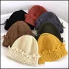 Beanie/Skl Caps Hats Hats Scarves Gloves Fashion Accessories Winter New Woman Burrs Beanies Hat Hole Knitted Bucket Men Casual Warmer Bon