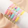 Bohemian Colorful Clay Bracelets For Women Summer Beach Beaded Charm Bracelet Elastic Soft Pottery Bracelets Jewelry Gifts