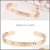 Bracelets bracelets ouverts c femmes en acier inoxydable couple couple bracelet doré masculet de mode Valentin GIF DH2WT