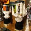 Candeliere a mano in resina di Halloween Fantasma creativo Decorazione per la casa stregata a mano Portacandele a forma di palma Ornamenti artigianali d'arte 220809