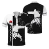 Herrpolos karate sport 3d tryckt mode sommartröjor streetwear kort ärm män t-shirt casual klädstil-k31men's Men'smens mil