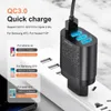 EU/US/UK Stecker USB Ladegerät 3A Quik Charge 3,0 Handy Ladegerät Für iPhone 13 Samsung Xiaomi 4 Port 48W Schnelle Wand Ladegeräte