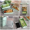 Пшеничная соломенная коробка для ланч-ланч для детей Tuppers Food Contains School Camping Supplies Junnedware Утечка 3-й слой Bento Boxes FY5354 0704