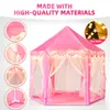 Princess Castle Tent Box voor meisjes Speelhuis kindertent voor kinderen Kinderen Opvouwbaar Kinderen 220801