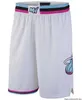 2022 bedruckte Miami Swingman Pants Basketballshorts Heats Performance Black308H