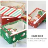 Gift Wrap 12Pcs Adorable Pattern Biscuit Boxes Christmas Storage Cake Packing BoxesGift