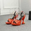 Sandalen Neue High Heels Luxus Metall Kette Chunky Heel Plattform Sandalen Candy Farbe Pumps Frauen Schuhe 220530