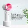 Party Favor Portable Hand Fan USB Oplaadbare Mini Bladeless Safety Child Gift Small met Desktop Stand 3 Gear Electric Office Fan