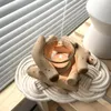 Portacandele in legno di vetro nordico Candelieri moderni per candele Decorazioni colorate per matrimoni Tavolo Soggiorno Decorazioni per la casa 220509