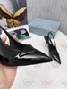 Fashion Mailand Sandalen Pinsel Leder Slingback Pumps High Heels Sommer lässig Frauen Damenschuhe Loafer echte Patentruhrschuhe Designer Luxusgröße 35-42