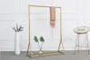 Golden Clothing Rack Iron Floor Hanger Slaapkamer Meubels Kinderdoek Shop Display Rekken Dames Tas Toon plank door zee GWB1519