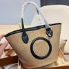 Spacchi Designer spiaggia Borsa da spiaggia Tote Luxury Borse da donna One spalla Summer Knitting e PU Baglie da viaggio in pelle di grande capacità