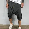 Hip hop streetwear män shorts sweatpants bomull fitness jogger mode casual last byxa byxor man 220325