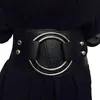 Ceintures Vintage taille large élastique pour dames extensible Corset ceinture métal grand anneau femmes ceinture mode femmes Cummerbund PUBelts Smal2