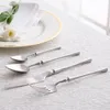 Definir talheres dourados de talheres foscos de talheres de talheres de mesa dourados e garfo 18/10 Resuscitora aço inoxidável talheres de prato de lavar de louça Falheeflatware