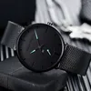 Dropship Fashion Simple Design Waterproof Stainless Steel Mesh Small Dial Men Watches Top Brand luxury Quartz relogio masculino 220530