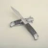 Coltello chiudibile automatico G7202 di alta qualità D2 Lama satinata Ebano con manico in acciaio Coltelli tattici da esterno con borsa in nylon