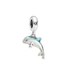 Luksusowy projektant srebrnych koralików Fit Pandora Bracelets S925 Sterling Blue Ocean World Series Charms Women Making Jewelry z oryginalnym pudełkiem