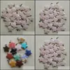 Charms Natural Pink Crystal Five Point Star Shape Pendants f￶r DIY Jewelry Making Wholesale Drop Delivery 2021 Fynd Compo Yydhome Dhovo