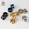 KUBOOZ Acero inoxidable 8 colores Túneles y tapones para los oídos Calibres de perforación Camillas Piercing Joyería corporal 6-25 mm 60 UNIDS