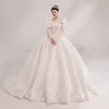 2022 Vintage Ball Gown Bröllopsklänningar Romantiska Sequins Tulle Vestido de Noiva Sexiga Open Back Wedding Bridal Gowns Robe de Marie