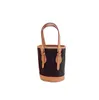 Designer Bucket Totes de alta qualidade Impressão genuína Couro Moda Fashion Bolsa Acessórios pendentes de luxo Bolsa de mensageiro de ombro único feminino