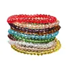 Bohemian Colorful Crystal Beaded Bracelet Handmade Elastic Strand Women Jewelry gift