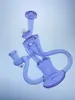 Smoking Pipes 4 arms recycle purple cfl with 2 opals high quality 14mm joint