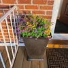 Decorative Flowers & Wreaths 9pcs Artificial Outdoor UV Resistant Fake Plants Faux Plastic Flower In Bulk For Hanging Outside Porch Vase Dec