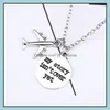 Pendant Necklaces Pendants Jewelry Trendy Air Plane Necklace For Women Letter "My Story Isnt Over Yet" Stainless Steel Chain PendantsNeck