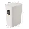 12L Bathroom Trash Can Toilet Kitchen Waste Bin Dustbin Garbage Bin Press Lid 14.3x23x34CM 220408