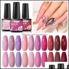 Kits de arte de uñas Salon Health Beauty 24 piezas Pure Color Gel Nails Polish Set Off UV Glitter Varniz Base semi permanente T DHNHG7221404