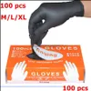 100st/Lot Mechanic Gloves Nitril Hushåll Rengöring Tvätt Black Laboratory Nail Art Anti-Static Wholesale Drop Delivery 2021 Disponerbar