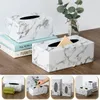 Retangular Modern Marble Retângulo Faux Caso de lenço de papel guardana