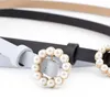 Cinturones de moda con hebilla de perla para mujer, cinturón de vestir de diseñador de lujo para niñas, pantalones vaqueros, cintura femenina Riem 2022