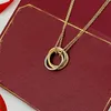 Designer New Gold Pendant Necklace Fashion Luxury Design 316L Rostfritt stål Festliga gåvor för kvinnor 3 alternativ