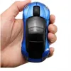 Ratos sem fio para carros com luz Acessórios de computador 2,4 GHz Rato óptico 3D Ratos automáticos Esportes Forma Receptor USB Para PC Laptop