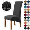 Okładka krzesła o wysokiej rozmiarze XL Srebrna aksamitna tkanina rozciągająca krzesło do domu na jadalnię ślub El Banquet Spandex 220517