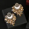 Dangle & Chandelier Ethnic Retro Moon Turkish Jhumka Earrings For Women Pendientes Baroque Pearl Tassel Jewelry BrincosDangle DangleDangle
