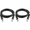 2pcs DC Male to Male 5.5x2.1mm Power Adapter Cable 3ft Cord for LED Strip Surveillance Camera CCTV Security LED