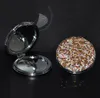 Miroirs créatifs scintillants incrustés de strass à la main, petit miroir de vanité rond scintillant, Mini miroir de maquillage Kawaii à main